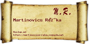 Martinovics Réka névjegykártya