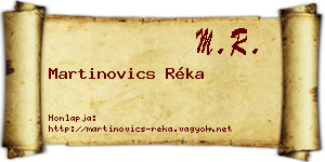 Martinovics Réka névjegykártya