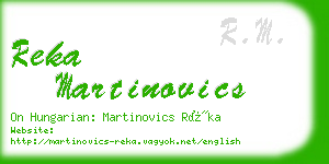 reka martinovics business card